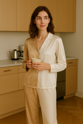 CHEMISE THE BI-COLOR CREAM