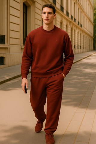 BURGUNDY LOOSE JOGGER PANTS