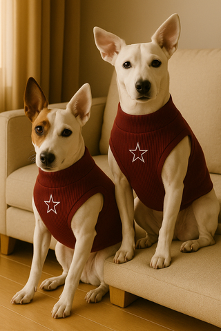 RIBBED PET STAR TOP