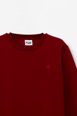 SWEATSHIRT BORDEAUX ÉTOILE