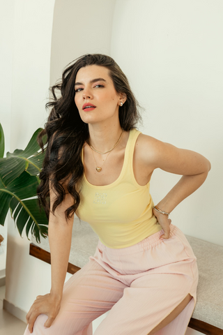 GLOW TANK TOP YELLOW